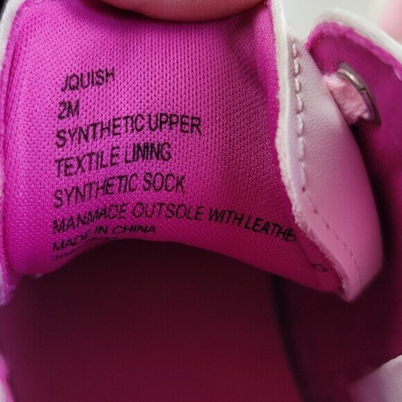 Steve Madden Metallic High Top Sneakers Size 2M NWOT Pink Lace Kids Shoes - Picture 9 of 10